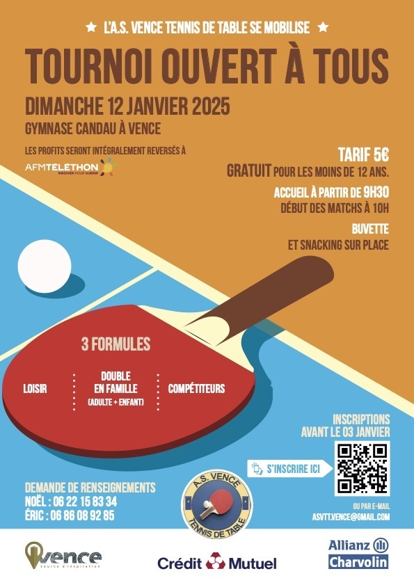 Tournoi Open TELETHON 2024