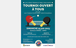 Tournois 25 juin Salle Maxime Candau