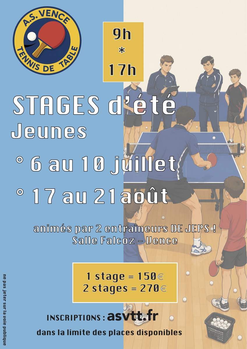 Stage Jeunes 26-D - 17-21/08/2026 9h à 17h  à Falcoz