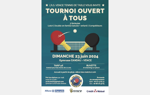 Tournoi Open de l'AS Vence Tennis de Table