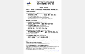 Critérium Fédéral Tour 3 - 24-25/01/2026 (1er week-end)