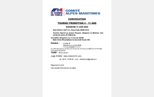 Tournoi Promotion 4-11 ans à Nice Dufy