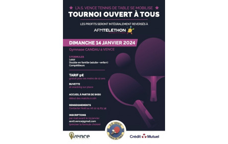 Téléthon de l'AS Vence Tennis de Table